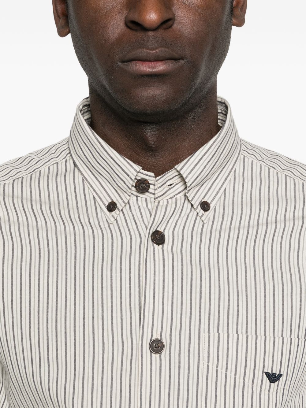 Emporio Armani Striped cotton shirt
