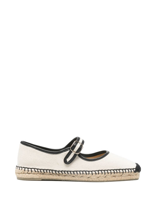 Castañer Padua Bicolor Canvas Mary Jane Espadrilles.