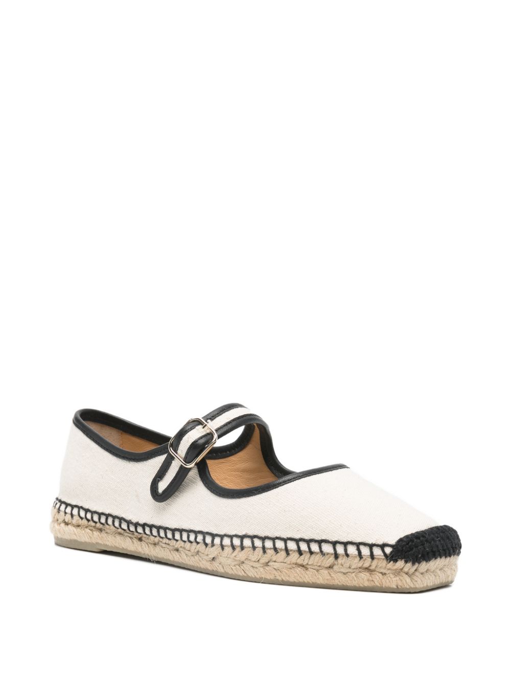 Castañer Padua Bicolor Canvas Mary Jane Espadrilles.