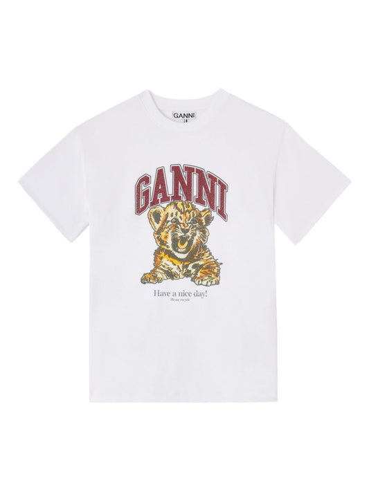 Ganni Baby Tiger organic cotton t-shirt