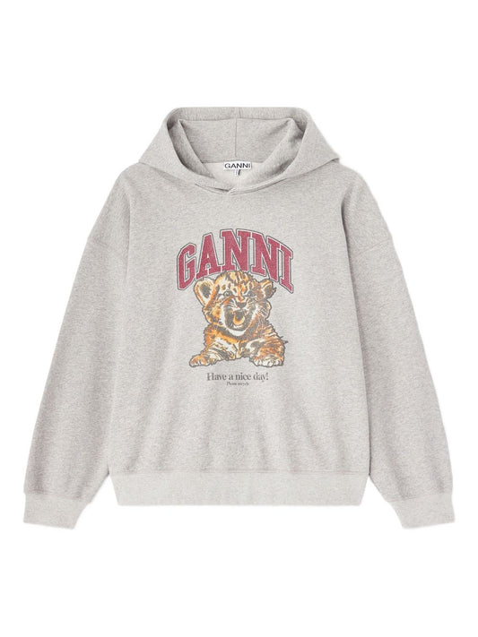 Ganni Margot Kitty organic cotton hoodie