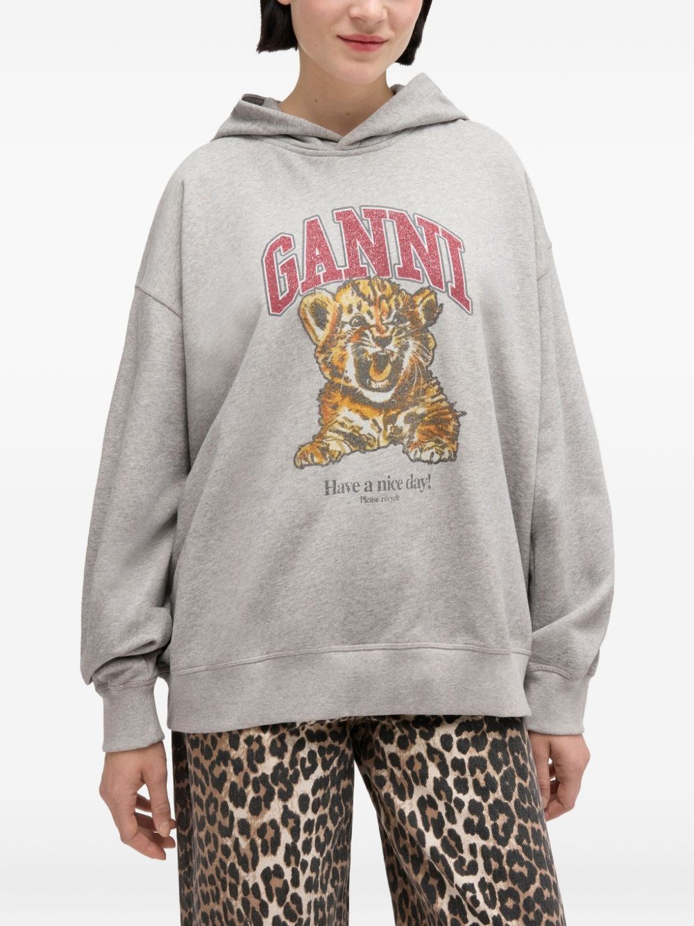 Ganni Margot Kitty organic cotton hoodie
