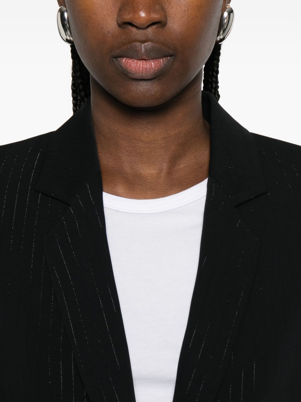 Emporio Armani Pinstripe single-breasted blazer jacket