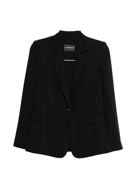 Emporio Armani Pinstripe single-breasted blazer jacket
