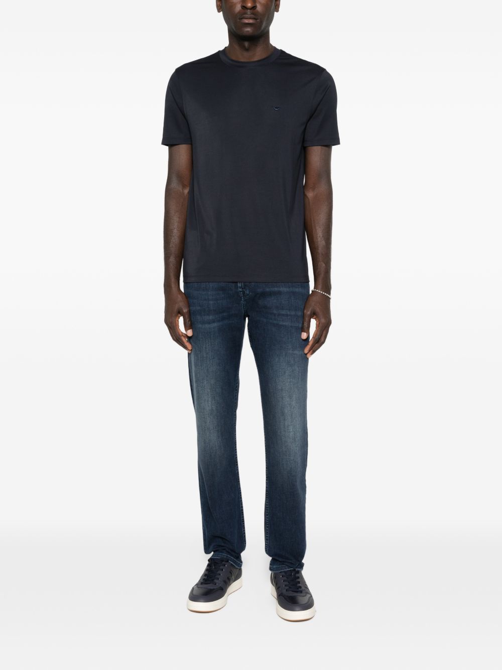 Emporio Armani Modal and silk blend t-shirt
