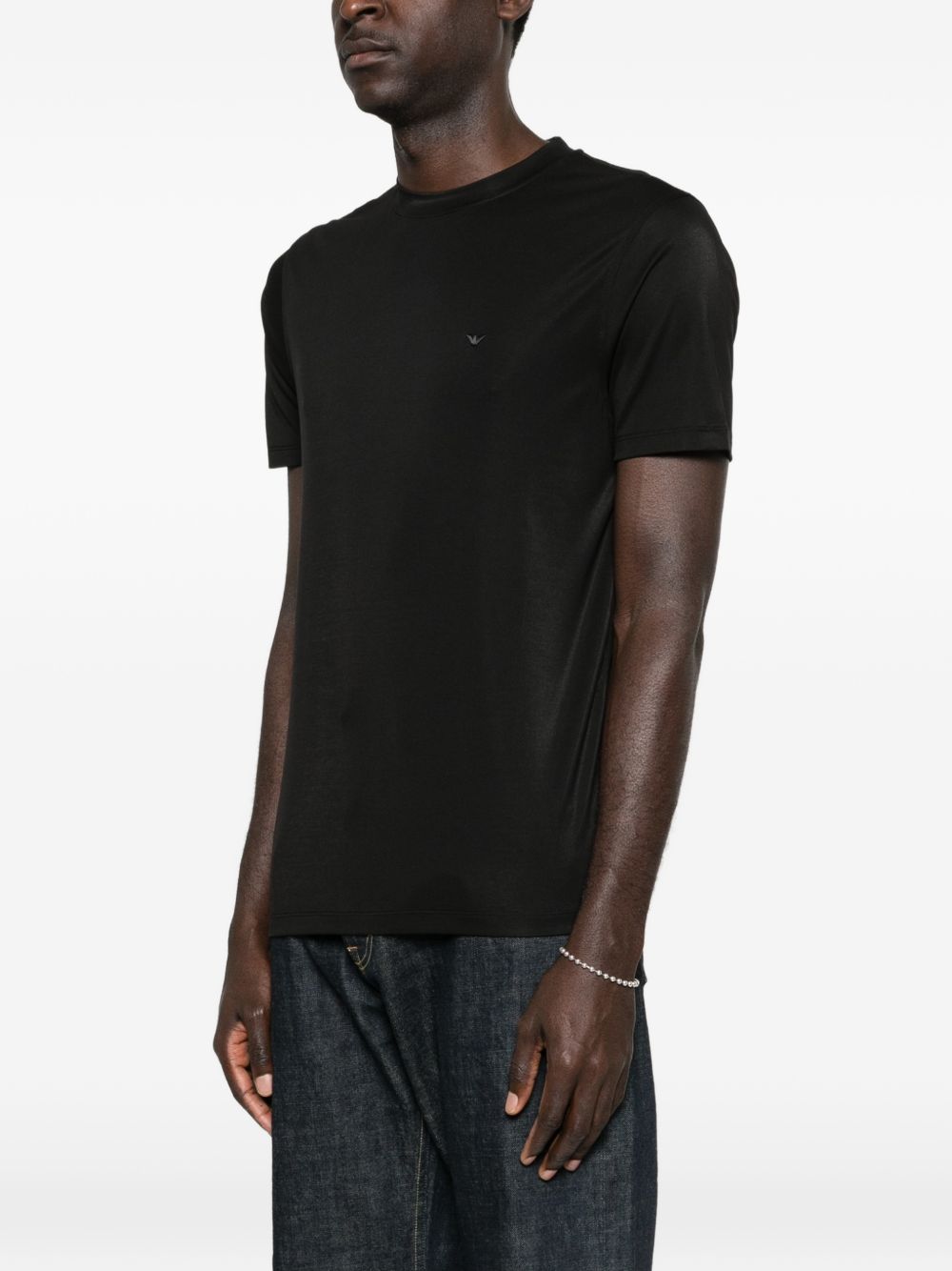 Emporio Armani Modal and silk blend t-shirt