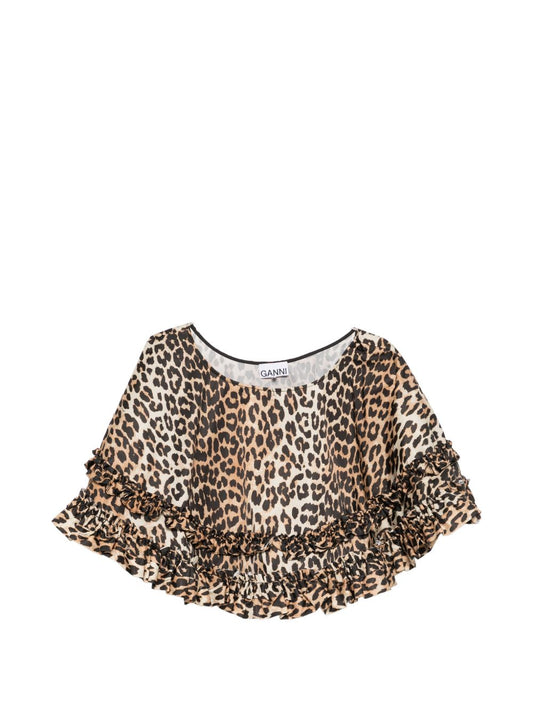 Ganni Nylon mini skirt