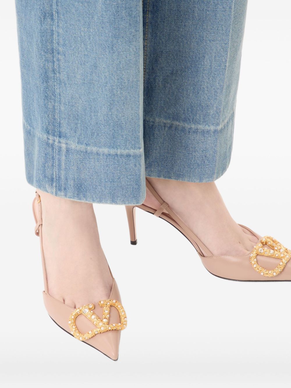 Valentino Garavani Vlogo Signature Slingback Décolleté In 80mm