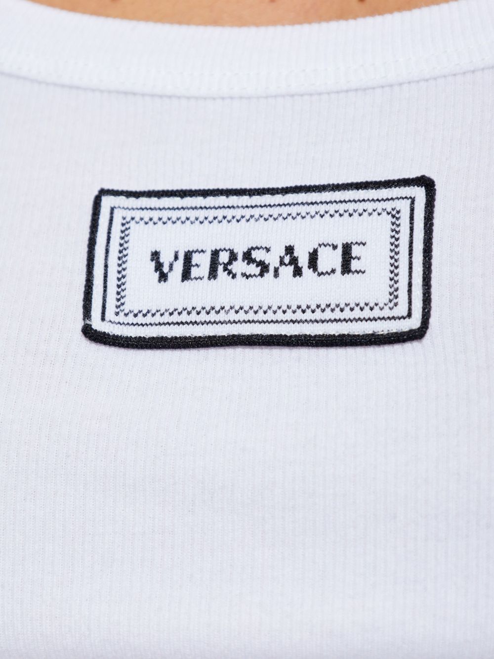 Versace Logo cotton tank top