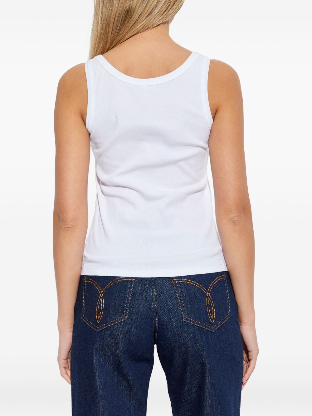 Versace Logo cotton tank top