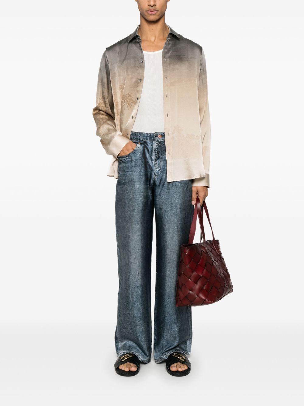 Pierre Louis Mascia Silk trousers