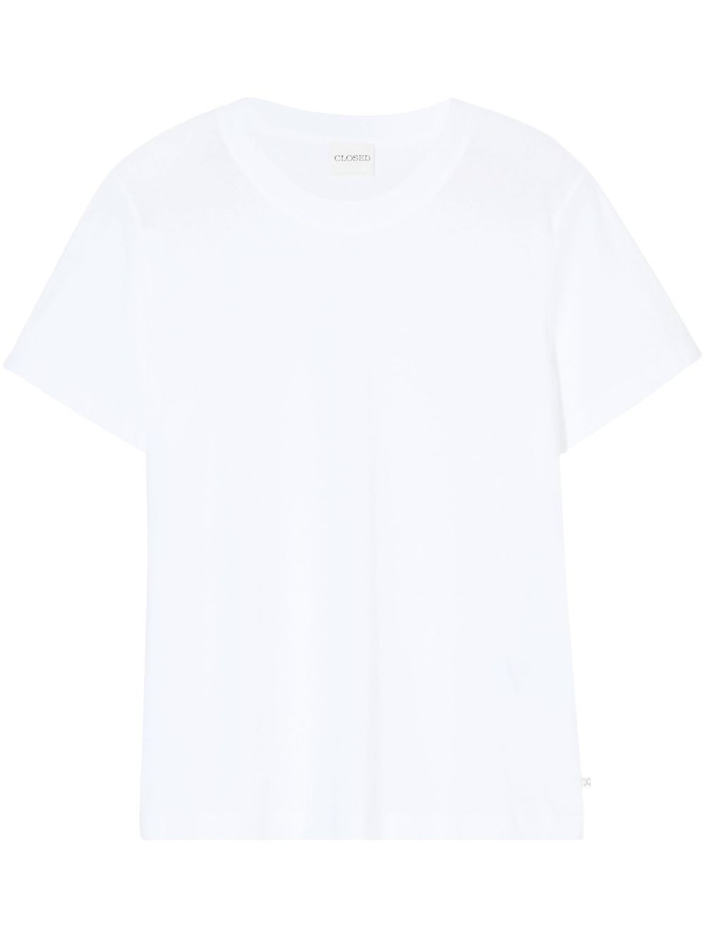 Closed Whitecrew neckshort sleevesstraight hem Cotton t-shirt