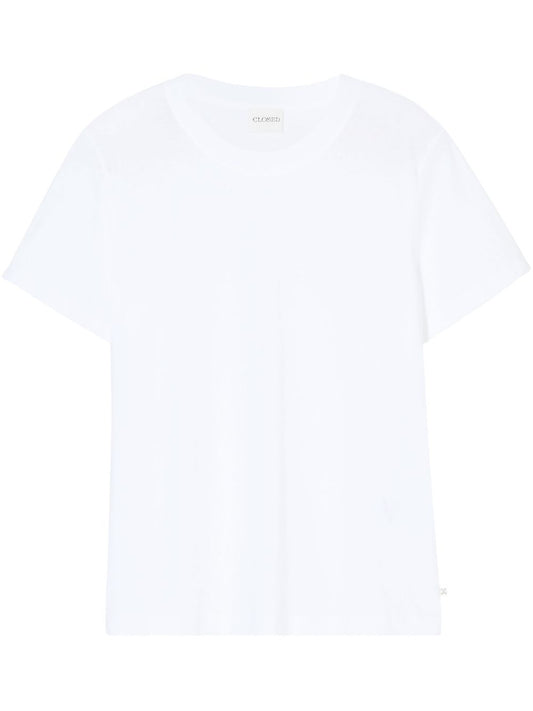 Closed Whitecrew neckshort sleevesstraight hem Cotton t-shirt