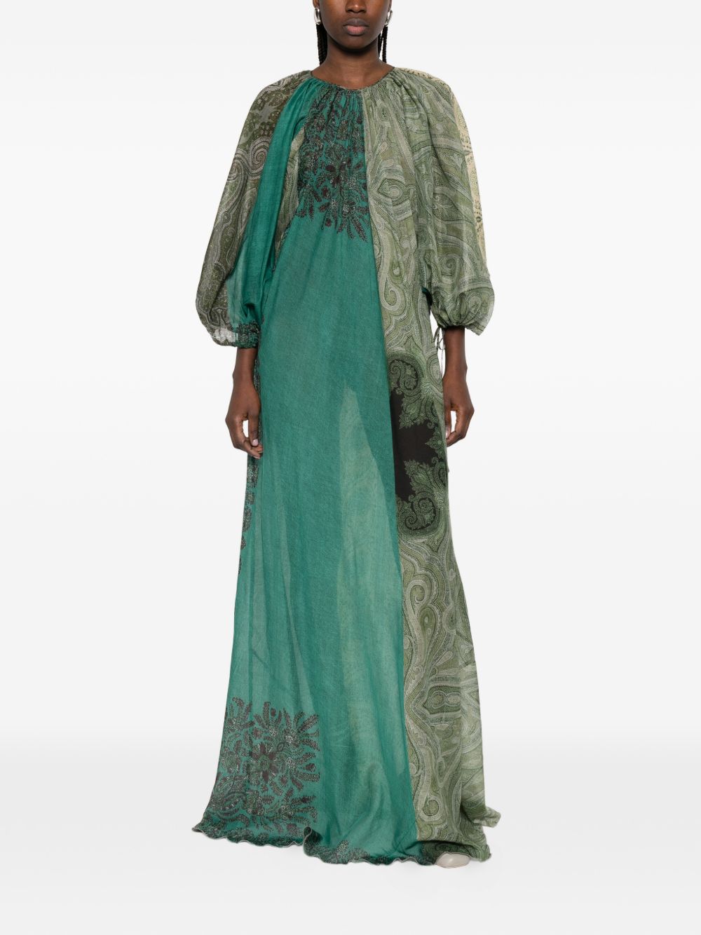 Pierre Louis Mascia Silk and cotton blend long dress