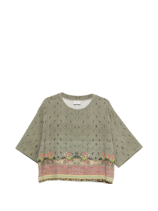 Pierre Louis Mascia Printed silk blouse