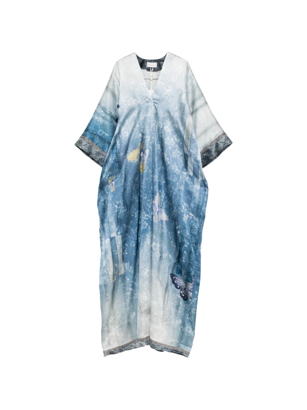 Pierre Louis Mascia V-neck short sleeves printed Printed silk dress