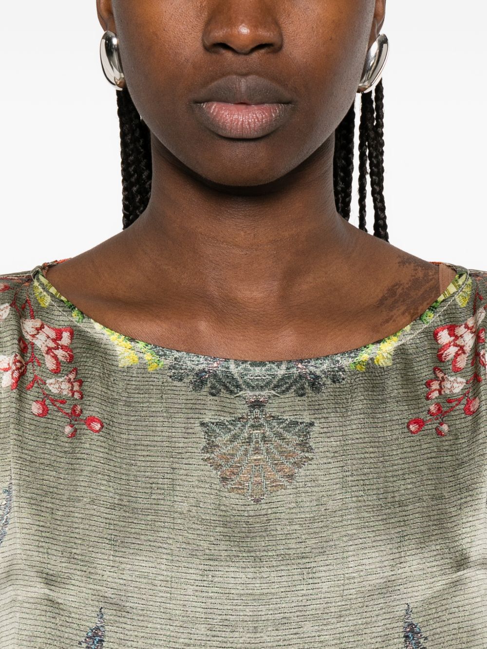Pierre Louis Mascia Printed silk dress