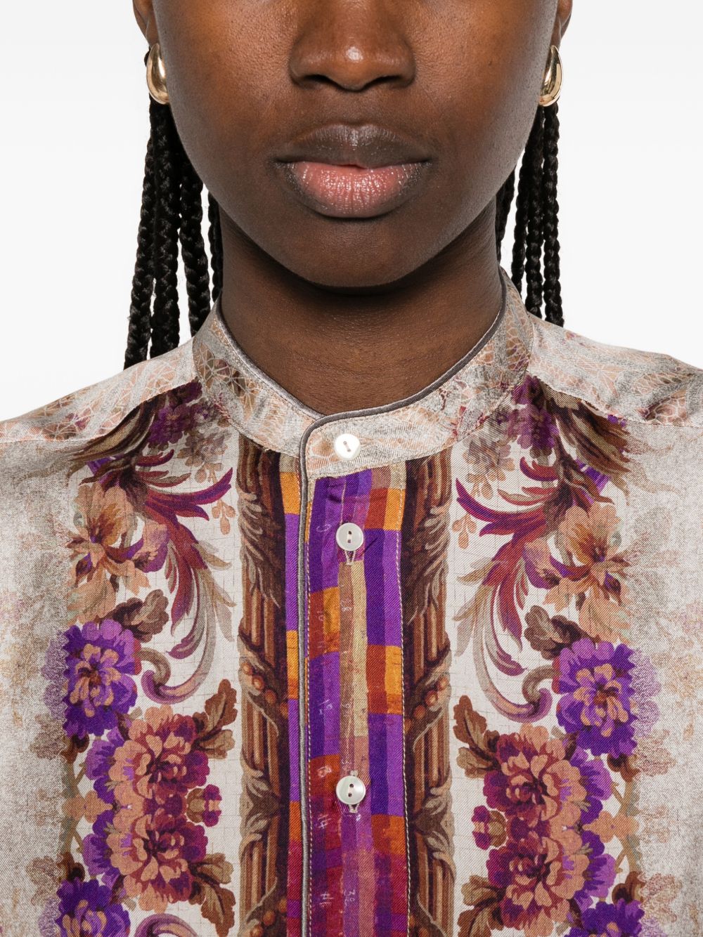 Pierre Louis Mascia Printed silk shirt