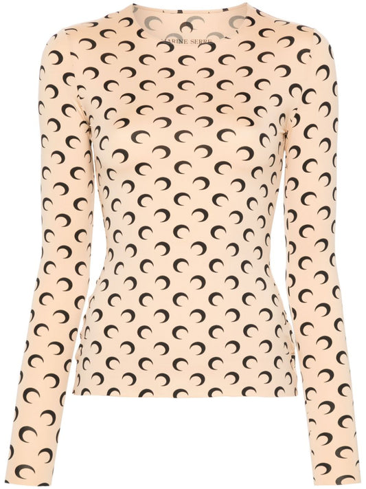 Marine Serre Moon crewneck top