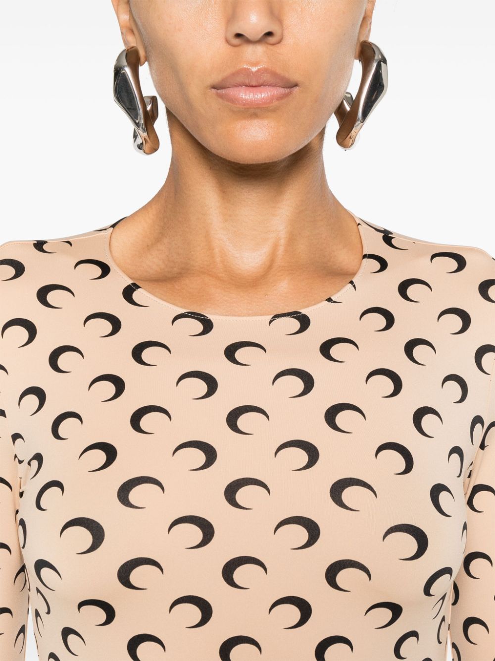Marine Serre Moon crewneck top