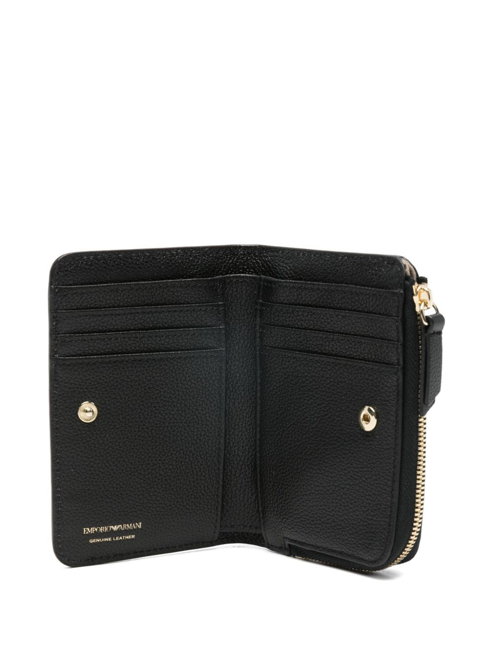 Emporio Armani Deer-Print Leather Bifold Wallet