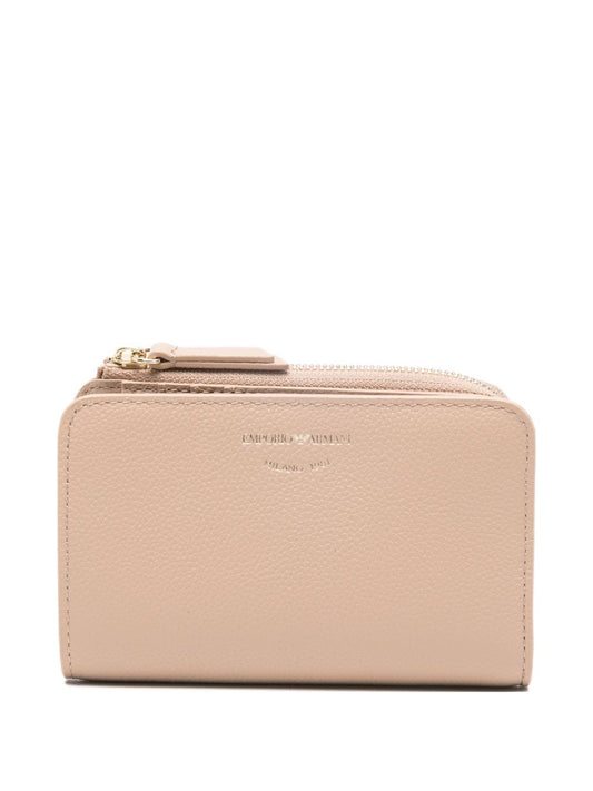 Emporio Armani Deer-Print Leather Bifold Wallet