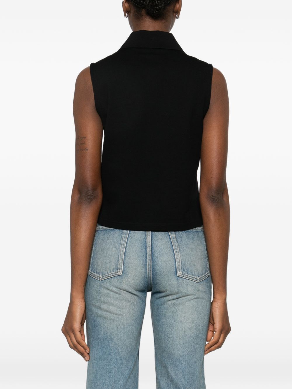 Saint Laurent Cotton sleeveless polo shirt