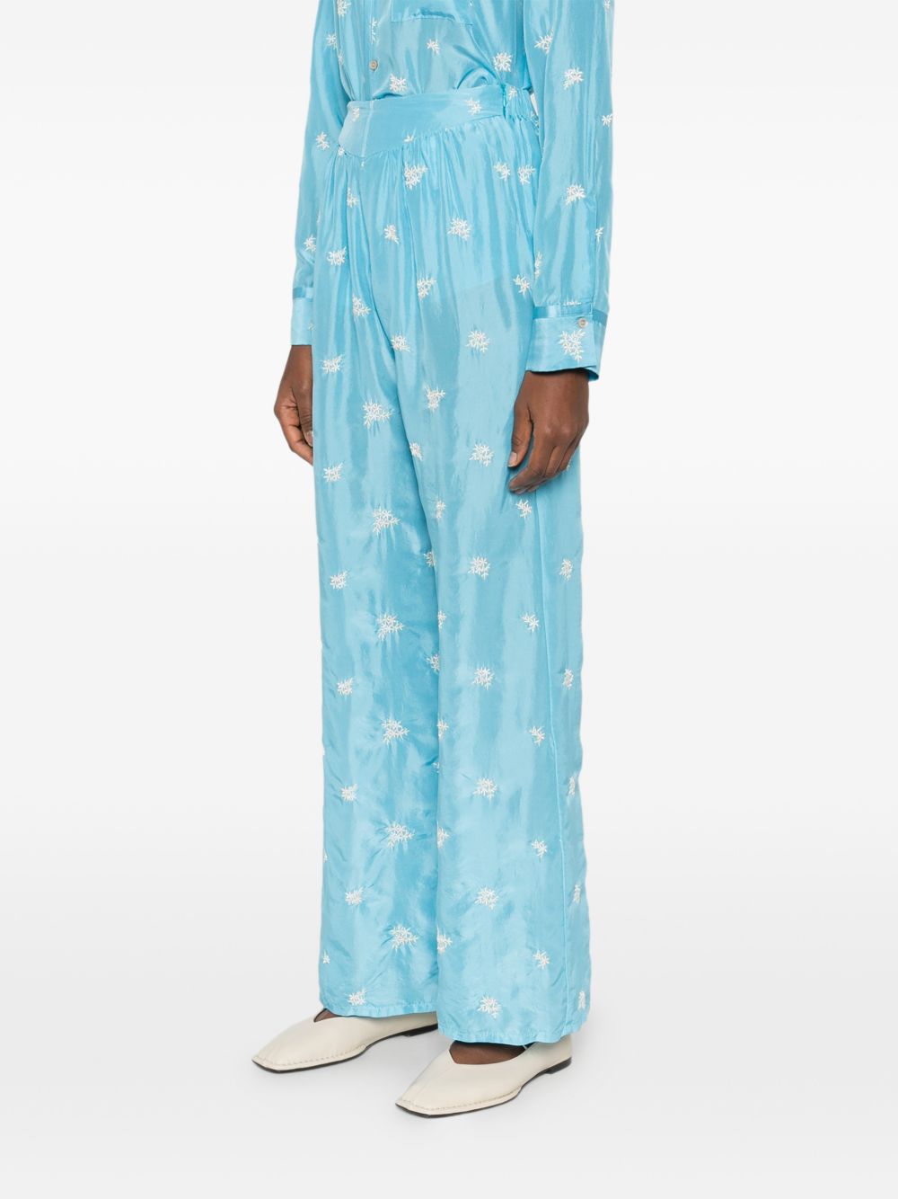 Forte Forte Embroidered silk trousers