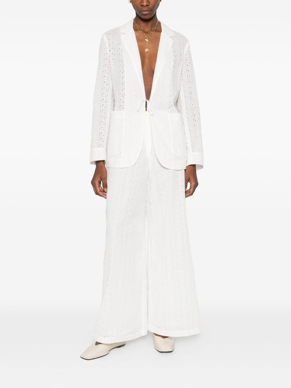 Forte Forte Embroidered cotton trousers
