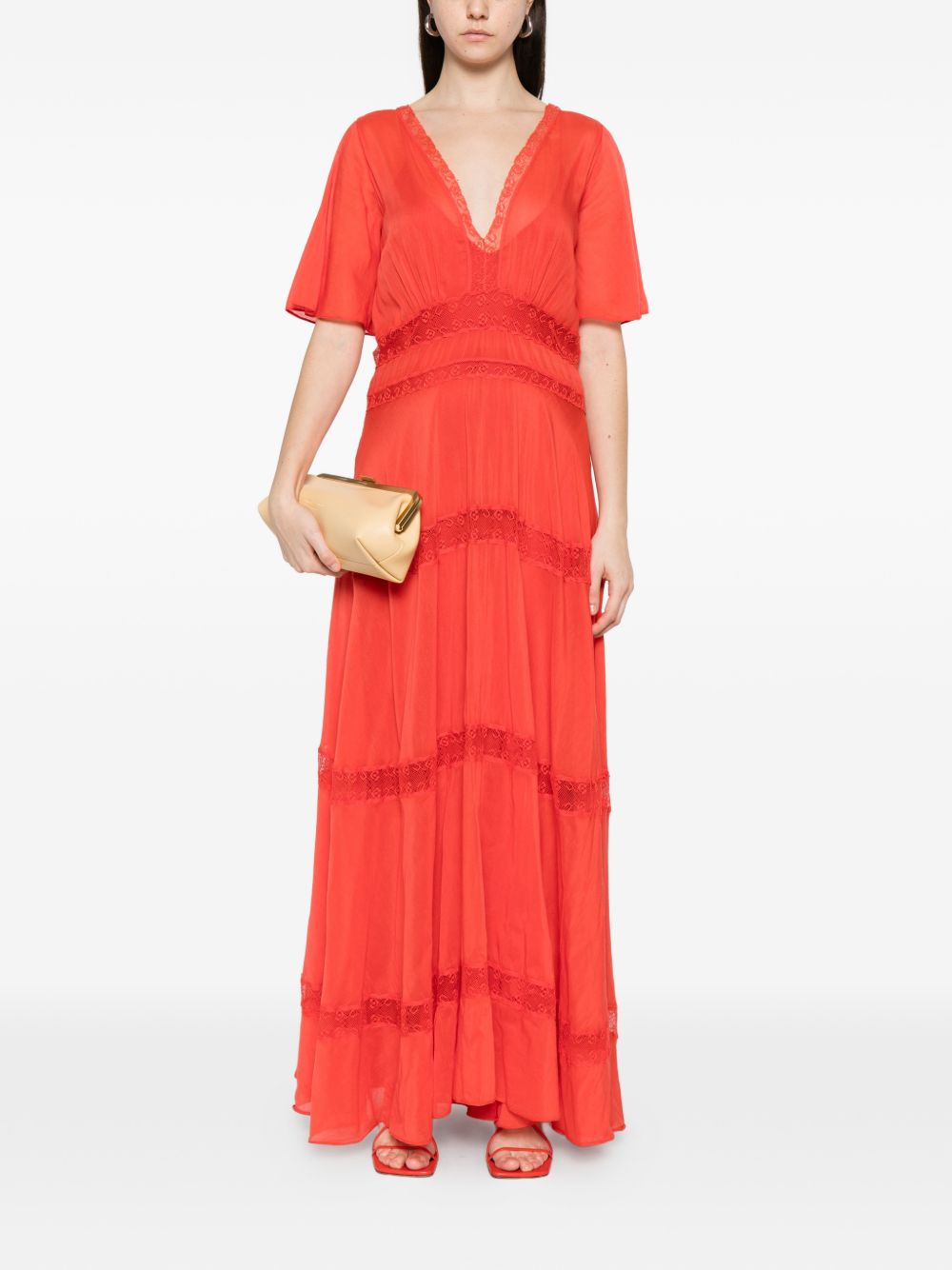Forte Forte V-neck Cotton and silk v-necked dress