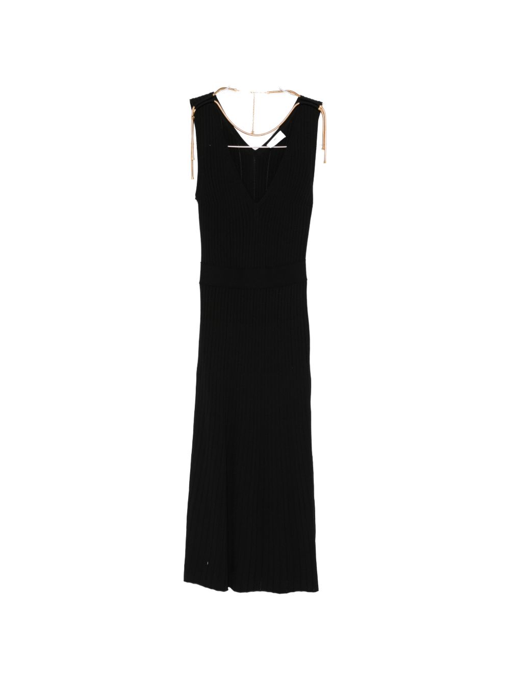 Elisabetta Franchi V-neck sleeveless side slit mid-length Knitted midi dress