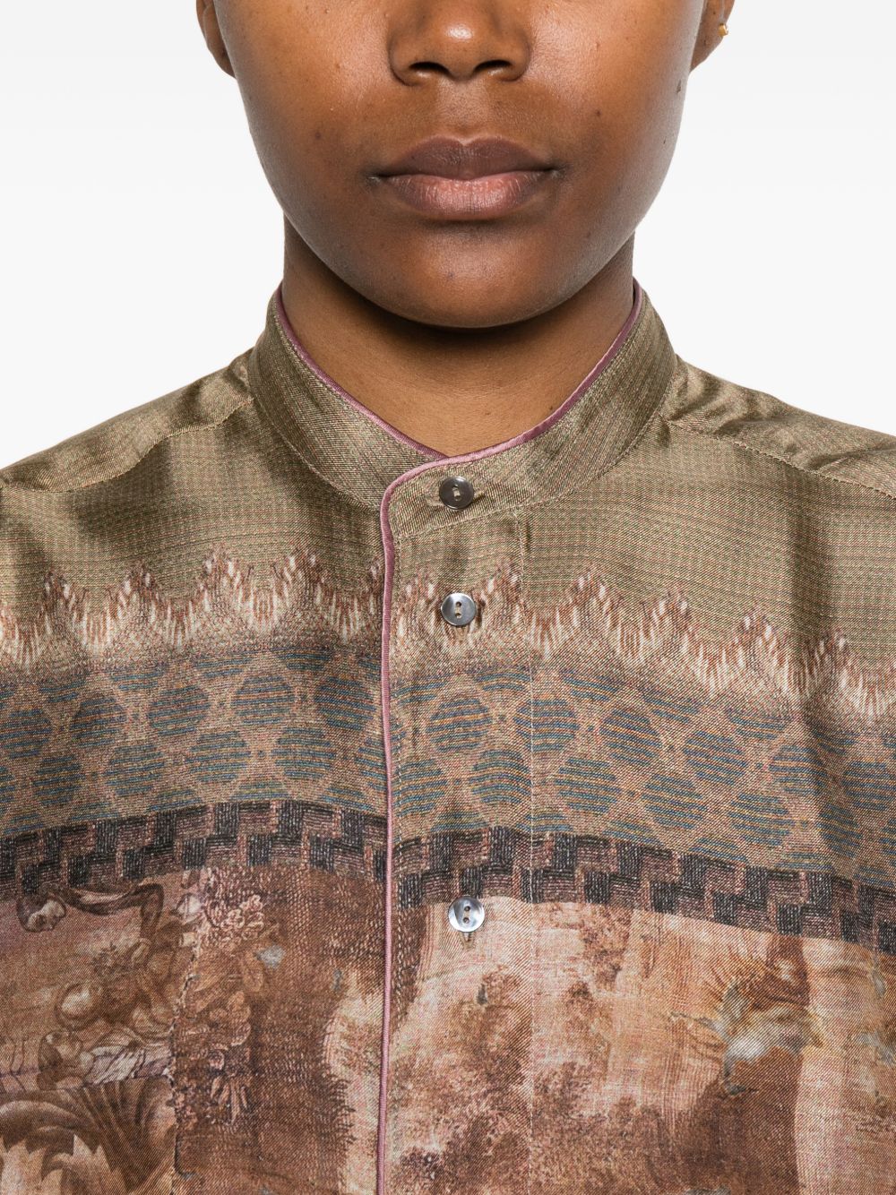 Pierre Louis Mascia Printed silk shirt