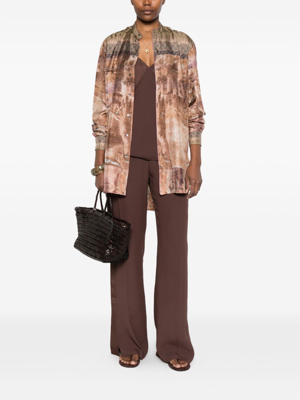 Pierre Louis Mascia Printed silk shirt