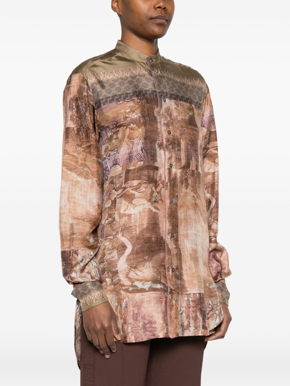 Pierre Louis Mascia Printed silk shirt