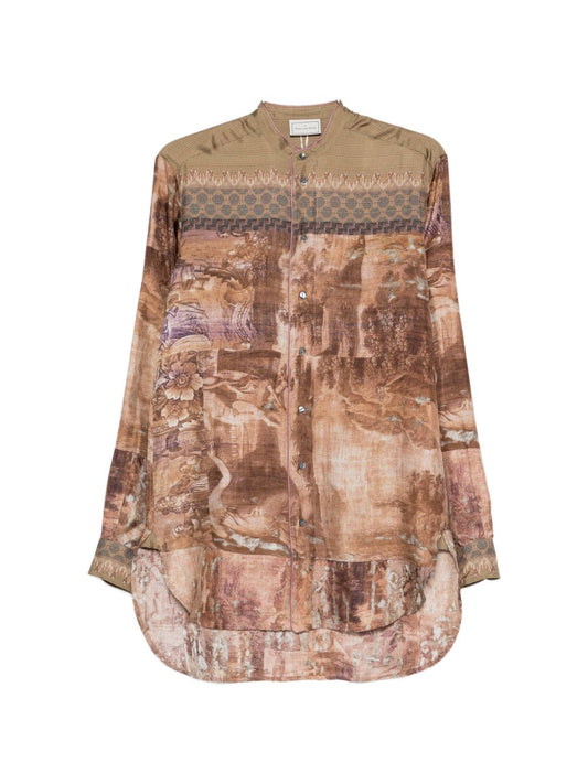 Pierre Louis Mascia Printed silk shirt