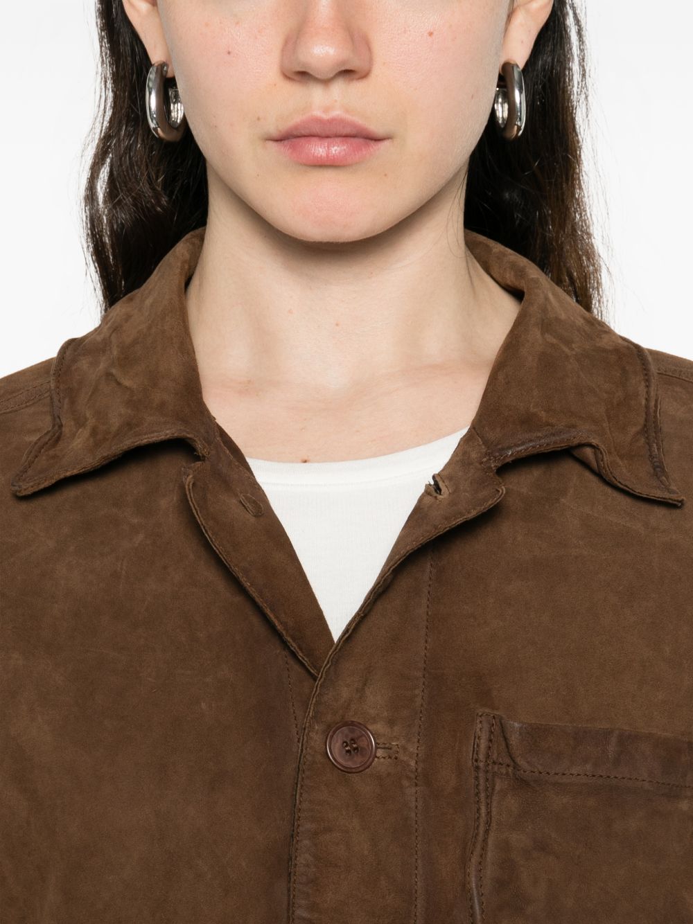 Parosh P.A.R.O.S.H. Suede leather jacket