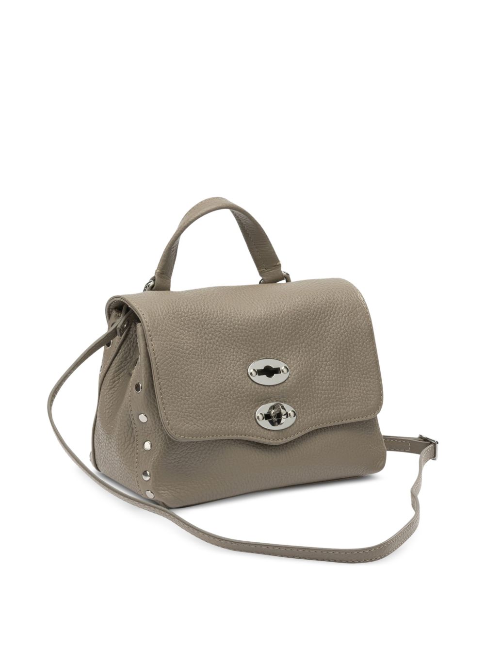 Zanellato Postina® Baby Bag In Hammered Grey Creta Leather