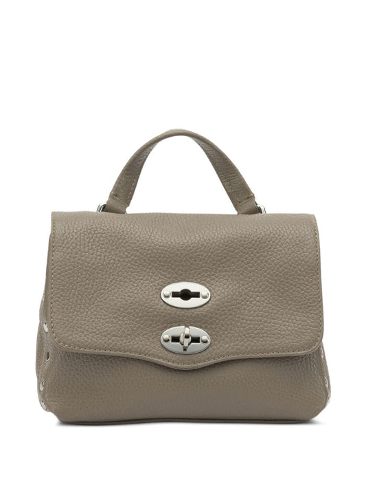 Zanellato Postina® Baby Bag In Hammered Grey Creta Leather