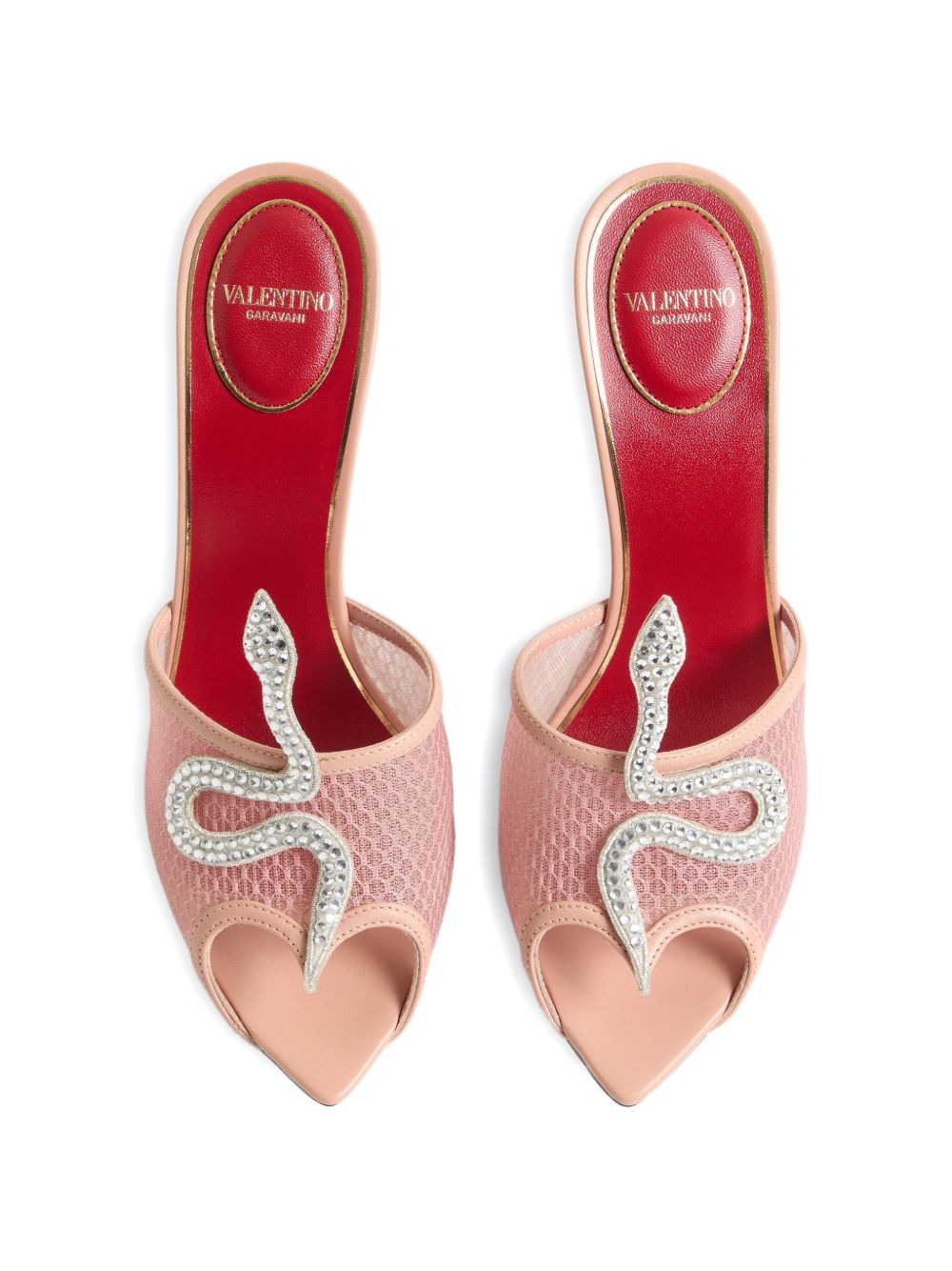 Valentino Garavani Coeur VipÃ¨re leather mules