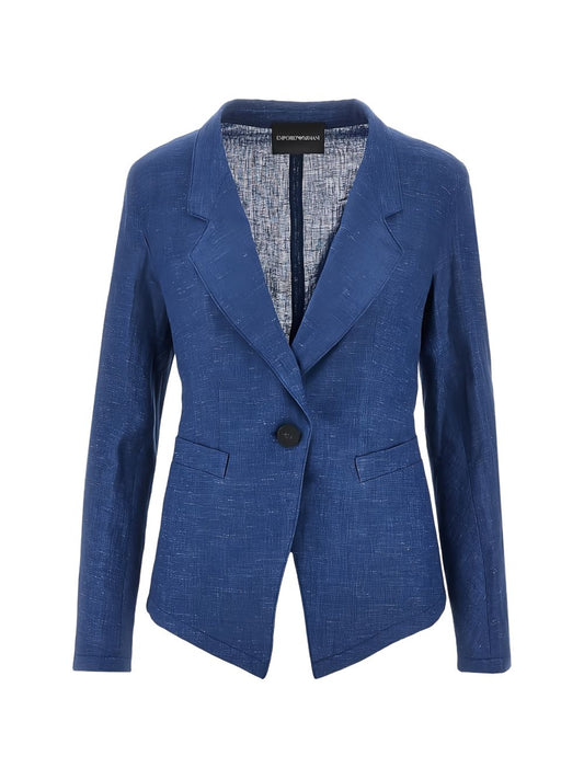 Emporio Armani Linen single-breasted jacket