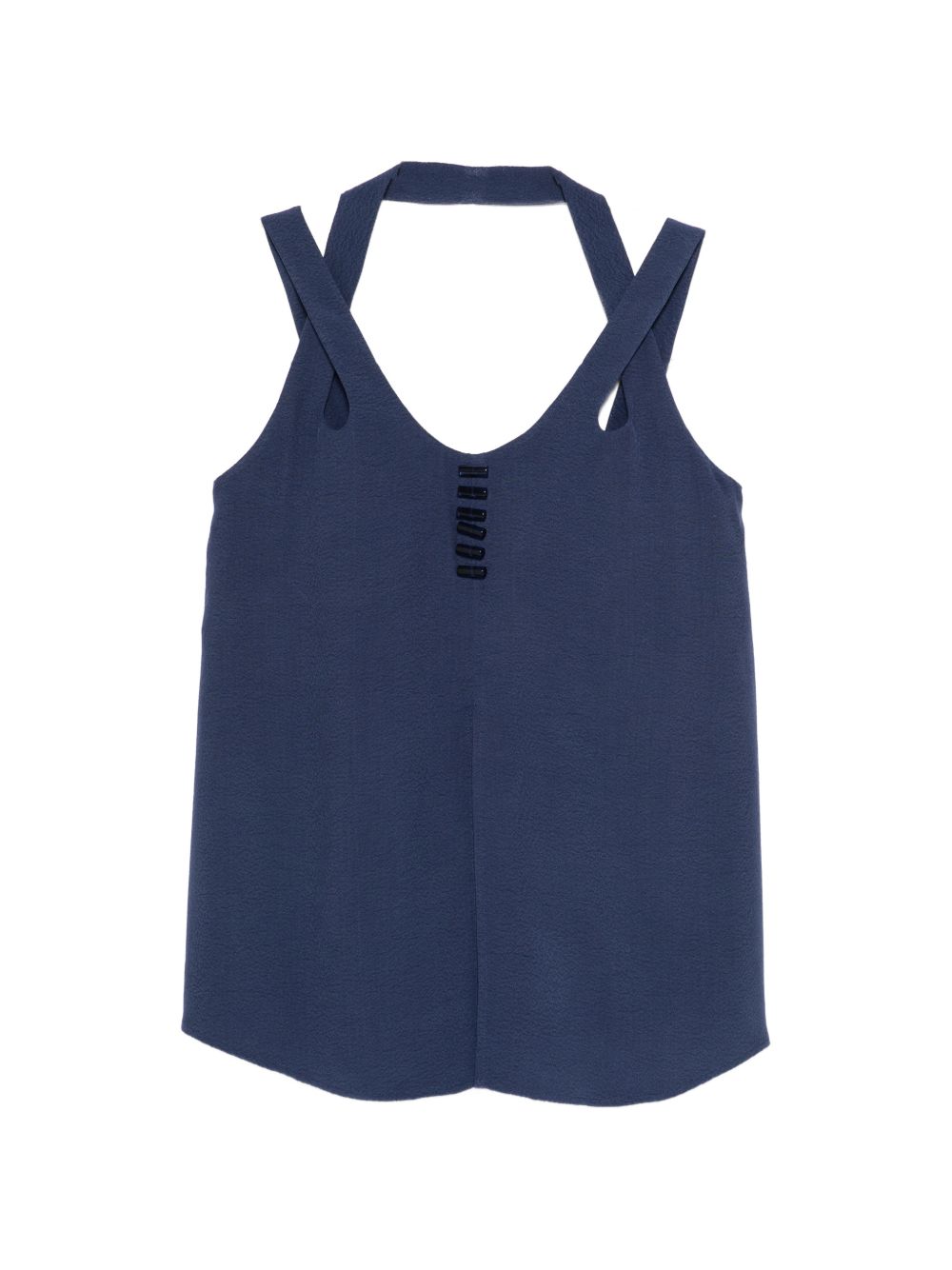 Emporio Armani V-neck button detail Sleeveless top