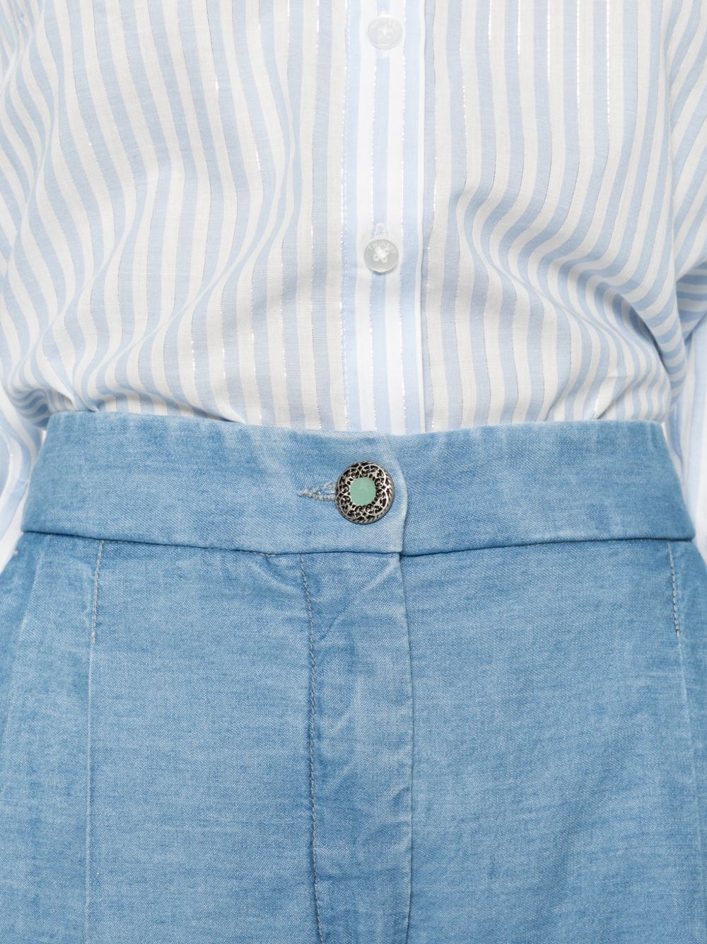 Via Masini 80 Cotton flared trousers