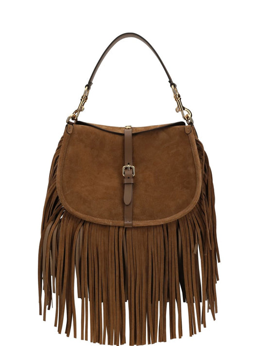 Etro Suede Pony Bag With Fringes