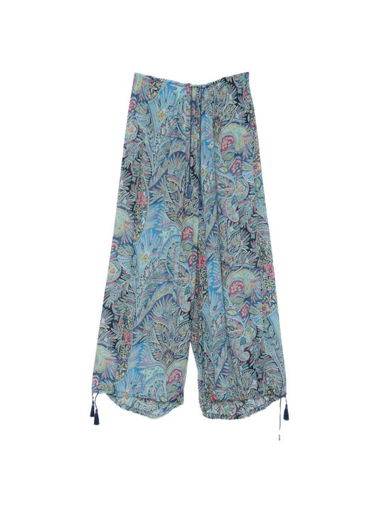 Etro Printed wide-leg trousers