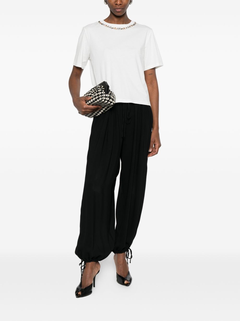 Ermanno Firenze Embroidered cotton t-shirt