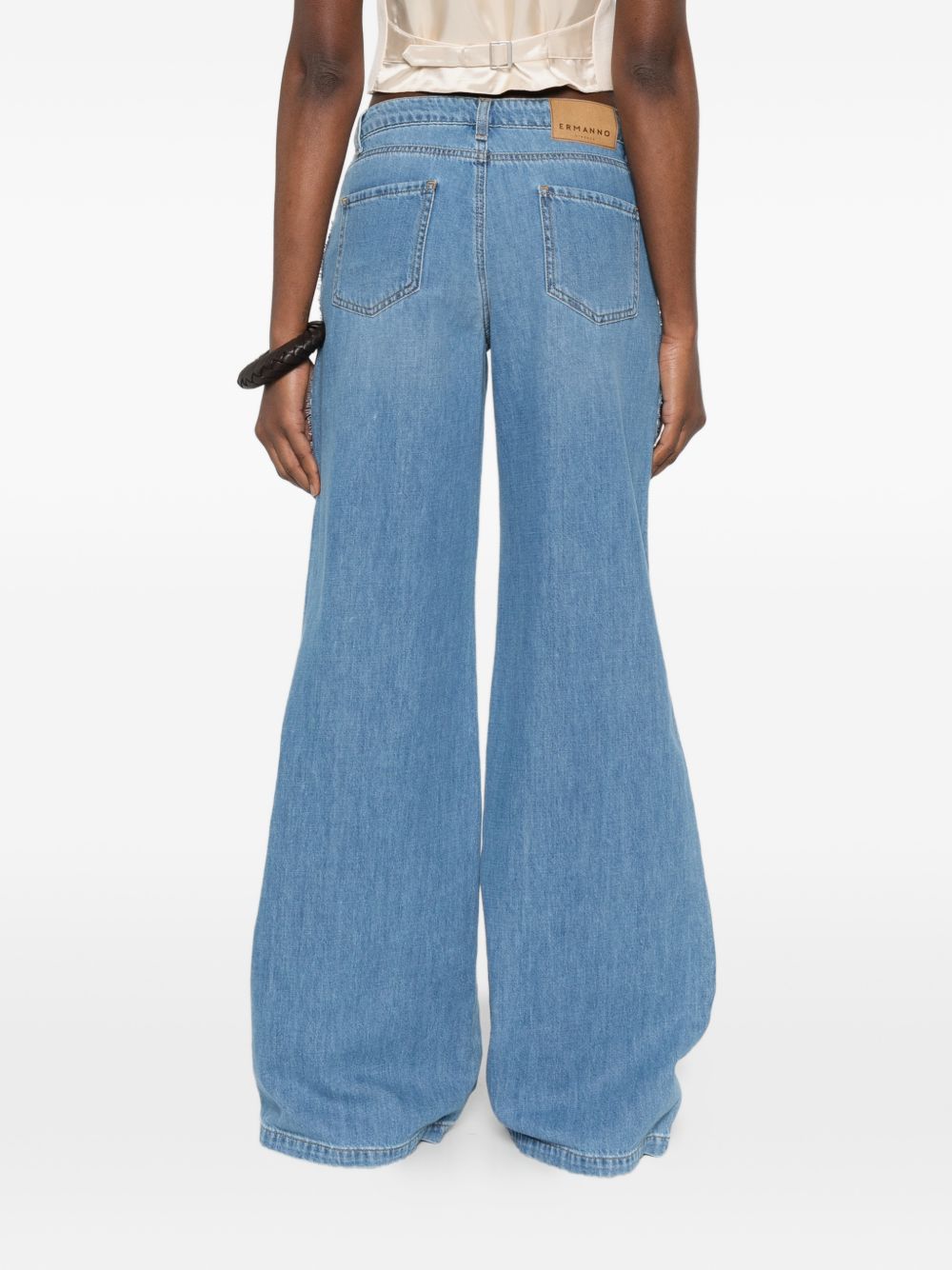 Ermanno Firenze Embroidered denim jeans