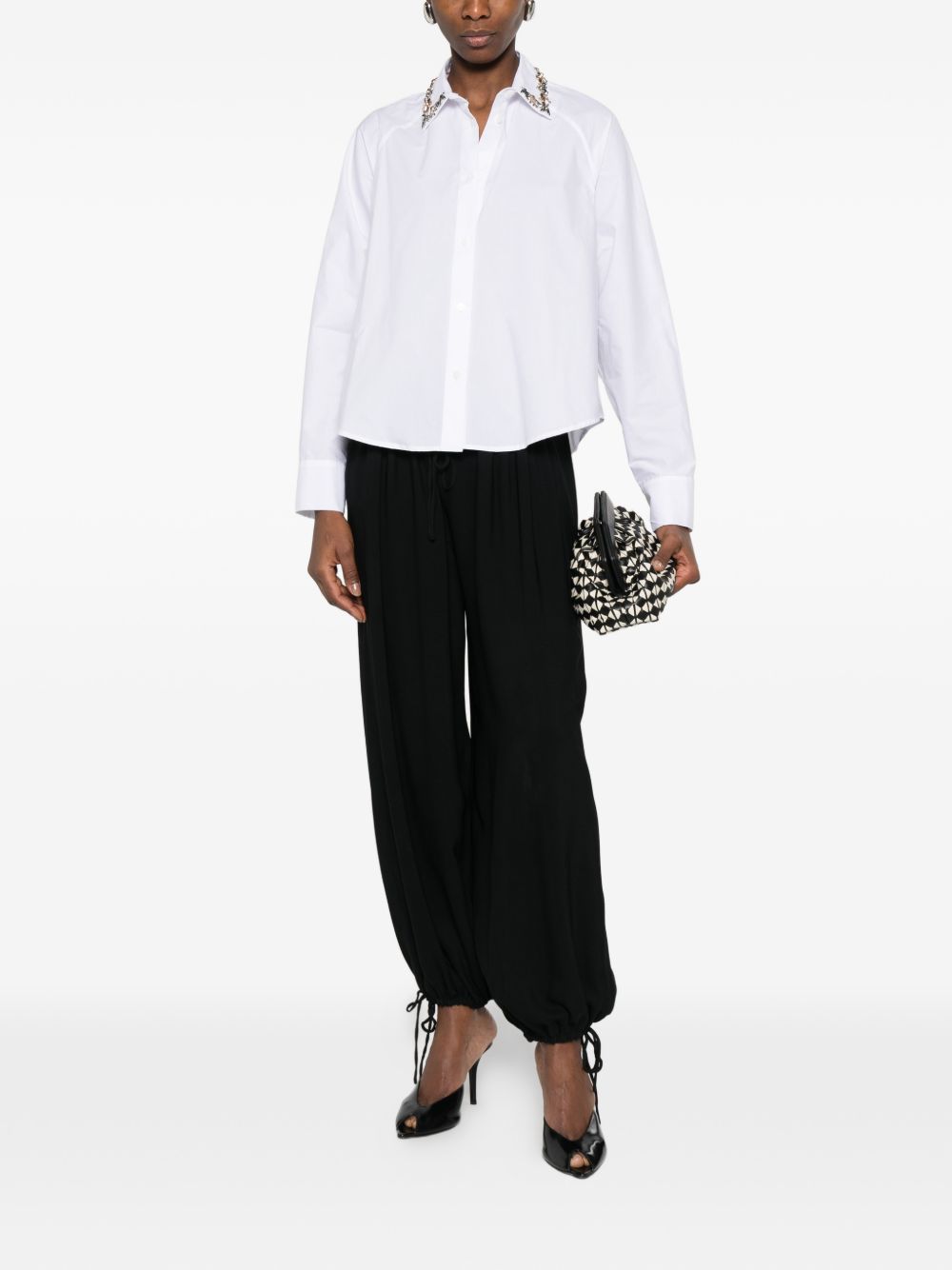 Ermanno Firenze Embroidered cotton shirt