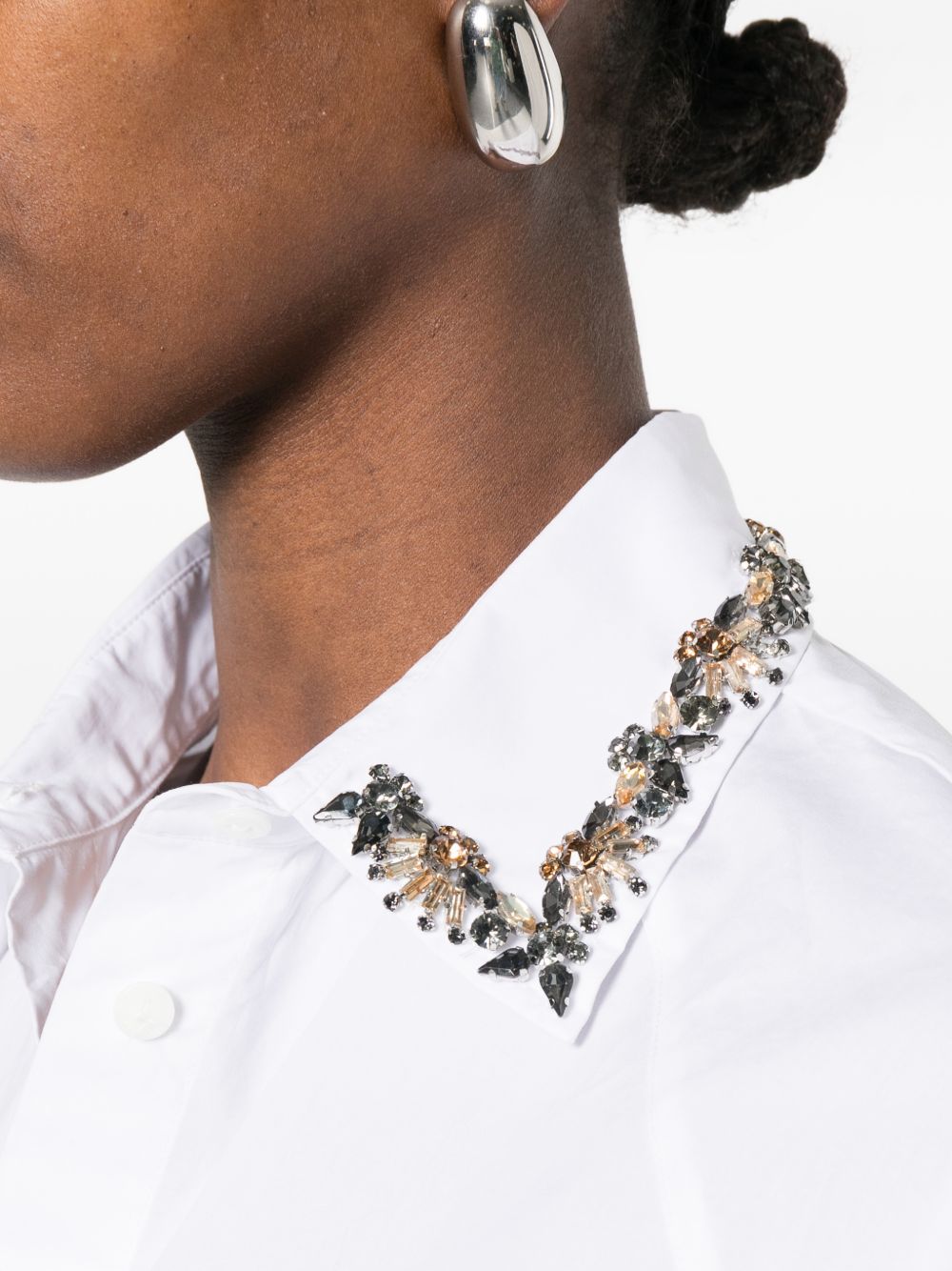 Ermanno Firenze Embroidered cotton shirt