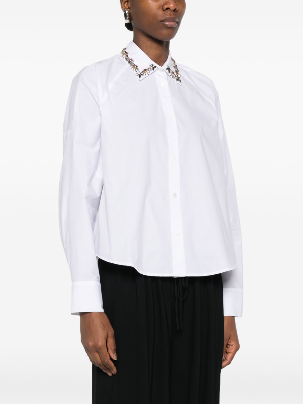 Ermanno Firenze Embroidered cotton shirt