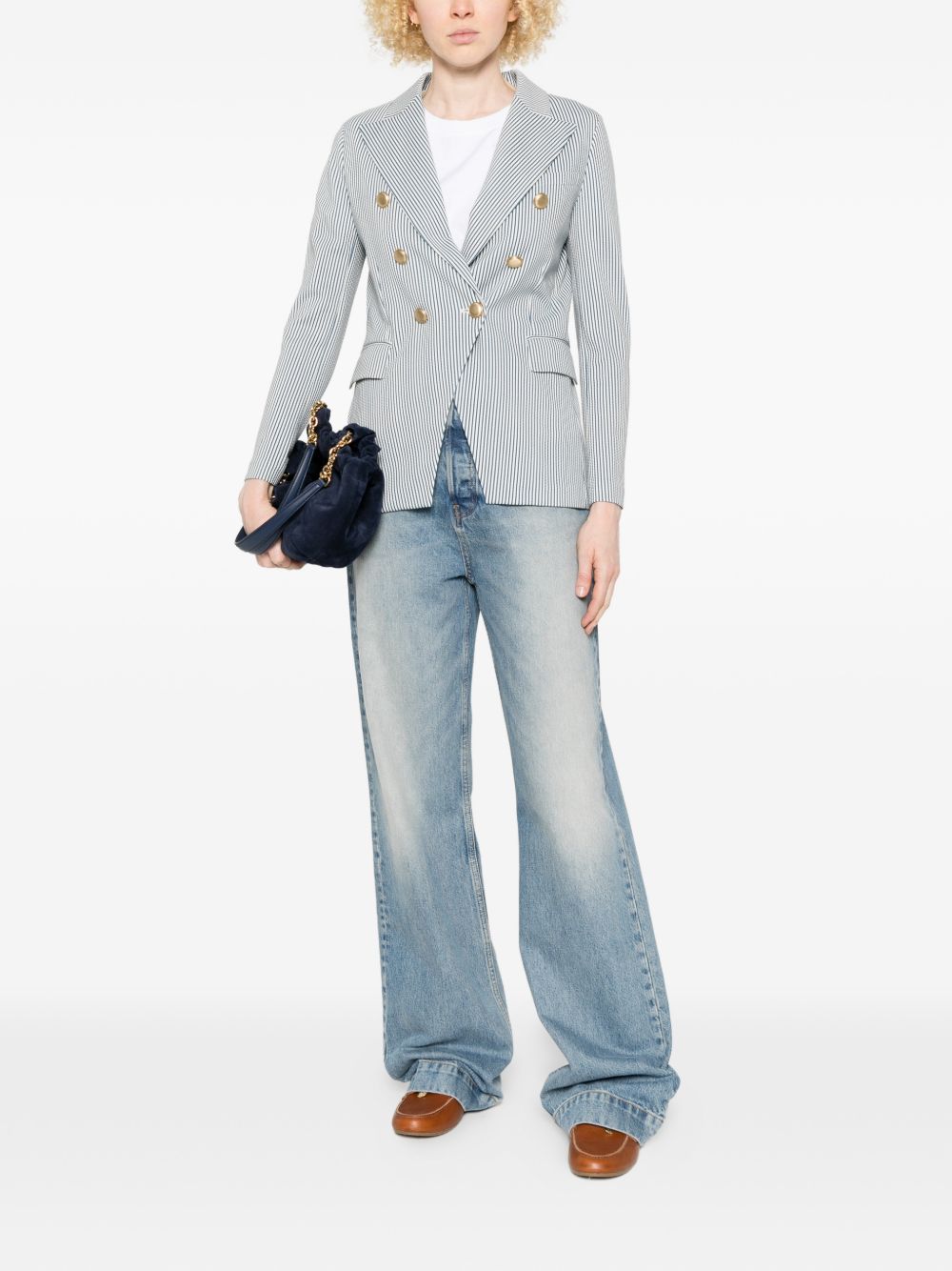 Circolo 1901 Striped double-breasted jacket
